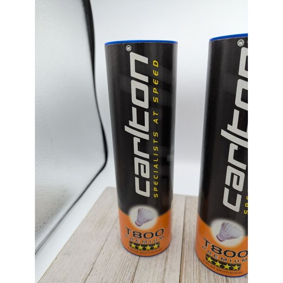 Set 3 Carlton T-800 Premium Badminton Shuttlecocks Birdie Blue 6 Pack 18 Total - Picture 3 of 5